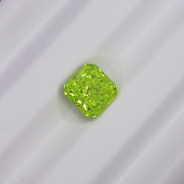 Lime Green 2.5ct Square Radiant Cut