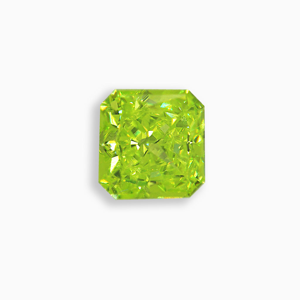 Lime Green 2.5ct Square Radiant Cut